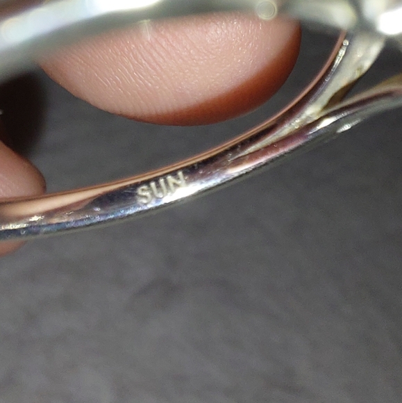 White Fire Egyptian Opal With Pink topaz 925 Sterling Silver - Picture 4 of 9